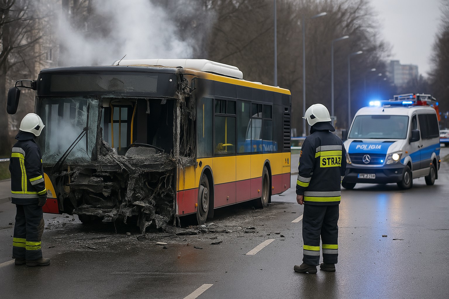Rembertów: wybuch w autobusie linii 4M – trwa dochodzenie