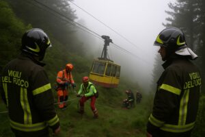 Wypadek kolejki linowej we Włoszech – dramat na Monte Faito