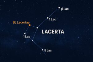 Kosmiczny kameleon odkryty w gwiazdozbiorze Jaszczurki – BL Lacertae