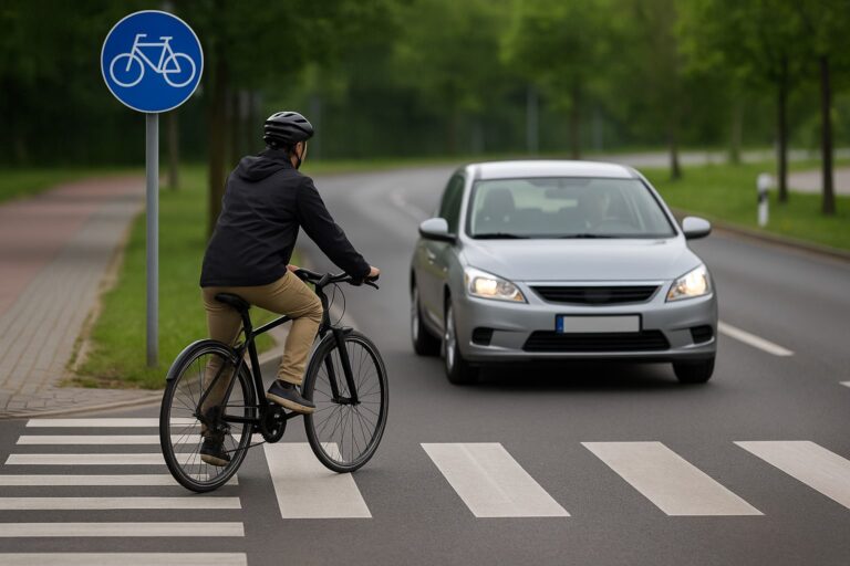 Czy rowerzysta ma pierwszeństwo dojeżdżając do przejazdu rowerowego przez jezdnie?